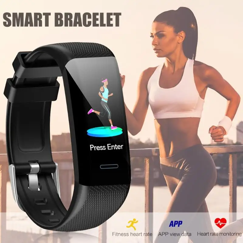 

C20 Smart Bracelet Step Counter Heart Rate Blood Pressure Monitor Wristband Touch Control 1.14 "LCD color screen Smart Bracelets