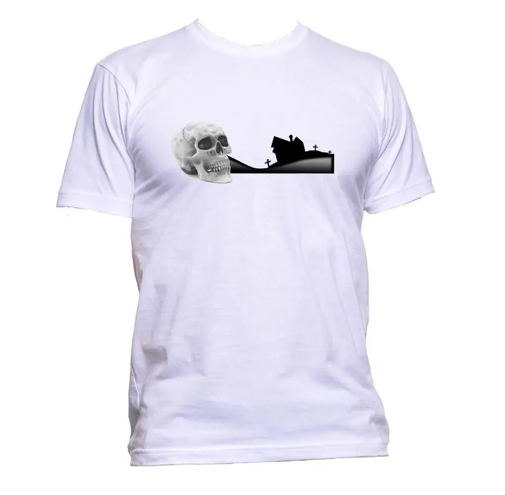 

Tops Summer Cool Funny T-Shirt Skull and Graveyard Unisex T-Shirt Mens Fashion Comedy Cool Funny Hipster3D Printed T-Shirts