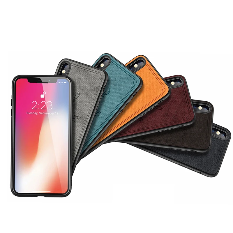 Suntaiho холщовый силиконовый чехол для телефона iphone XS MAX XR 7 8 Plus тканевый Мягкий ТПУ 6