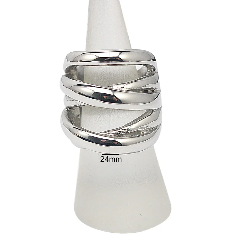 Новые модные панк 316L Нержавеющая сталь Кольца для Для женщин широкий Винтаж