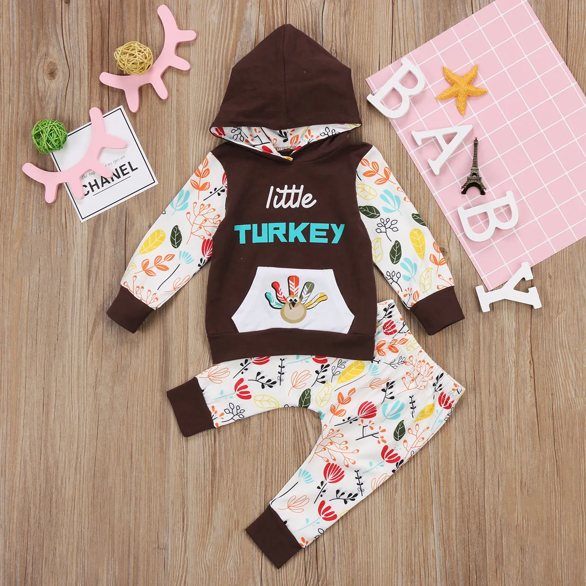 Комплект из 2 предметов: толстовка с капюшоном и длинными рукавами штаны для