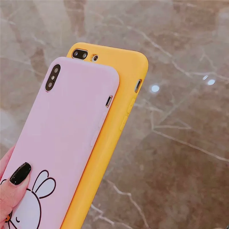 Силиконовый чехол ярких цветов для iPhone 7 8 X мягкий однотонный из ТПУ XS Max XR 6 6s Plus