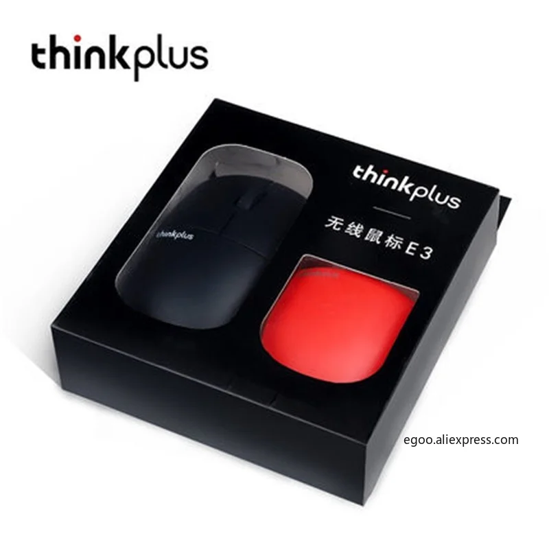 Lenovo Беспроводная мышь ThinkPad Thinkplus E3 Бесшумная 2 4 ГГц красный черный корпус ноутбук