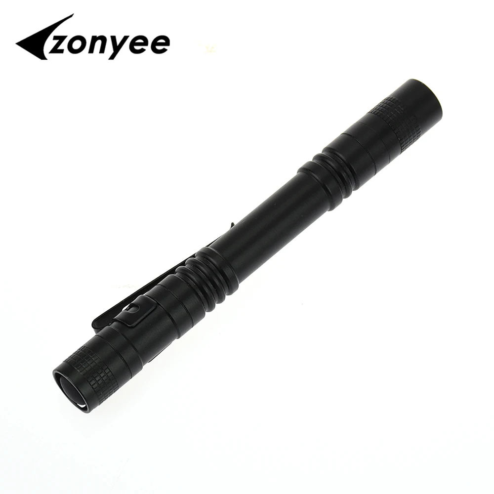 Zonyee CREE Q5 светодиодный мини фонарик 2 аккумулятора * AAA карандаш наружное освещение