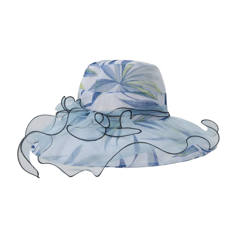 Новые Летние Элегантная шляпа для женщин широкими полями кружево Floppy Hat женские