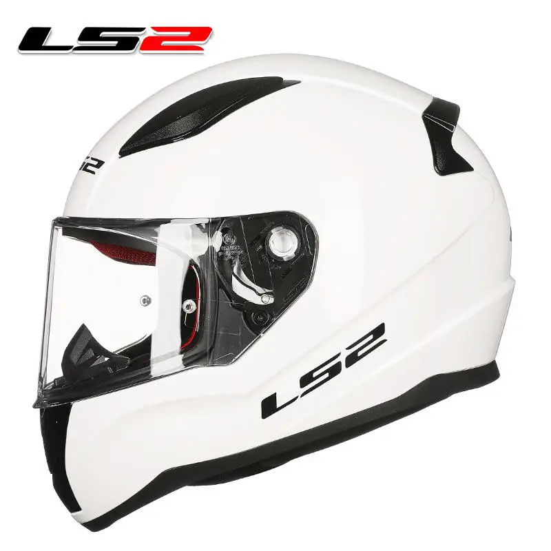 white LS2 FF353 высокое качество полный уход за кожей лица moto rcycle шлем мужские и женские гоночный moto rbike Шлемы ABS усиленная оболочка быстрого moto шлемы - Цвет: white