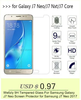 2.5D с уровнем твердости 9H закаленное Стекло для samsung Galaxy J3 J5 J7 J310 J510 J710 J320 J520 J720 S4 S5 S6 S7 Экран из закаленного стекла высокой четкости