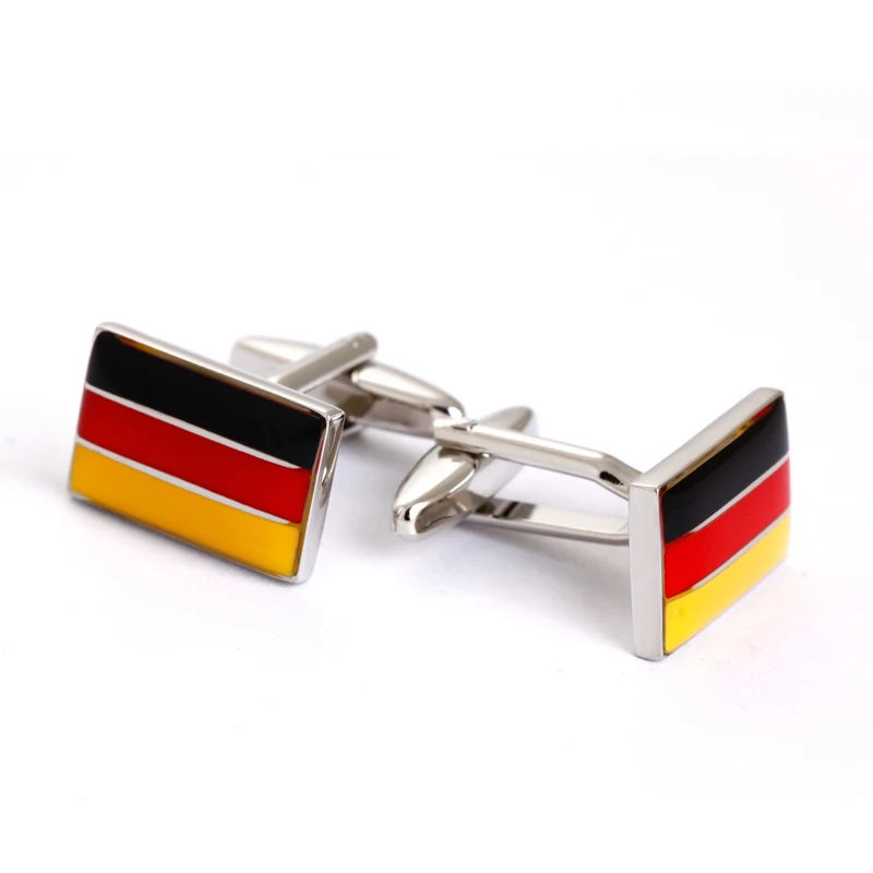 Men Jewelry Cufflinks Series Of Three Colors Square Shape Men's Shirts World National Flag Cuff Link | Украшения и аксессуары