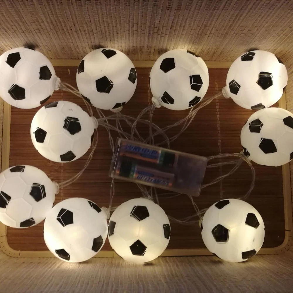 10LED футбольные огни лампы бусины атмосфера для создания освещения DIY вечерние украшения Прямая поставка аксессуары для футбола Рождественский подарок
