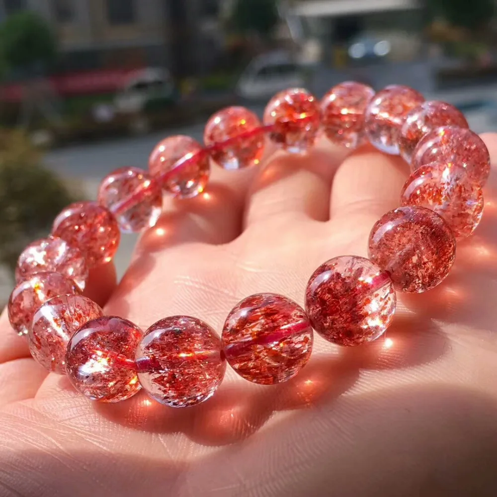 Женские браслеты из натурального кварца Lepidocrocite очень четкий Круглый браслет 12