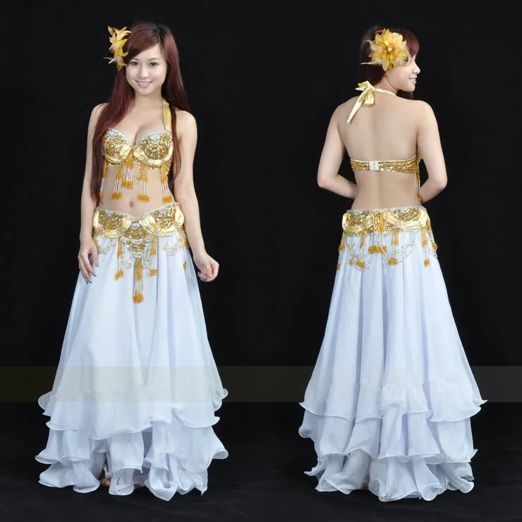 Костюм для танца живота комплект из 2 предметов: бюстгальтер и пояс индийский