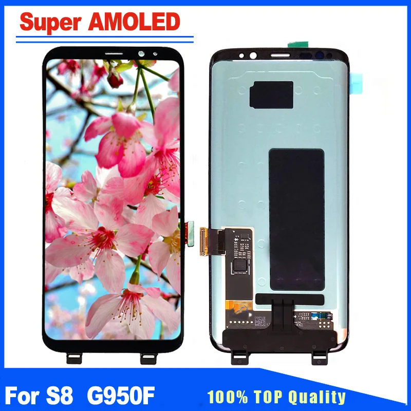 Super AMOLED Pantalla LCD Display Touch Screen Digitizer Assembly Replacement Kits For Samsung Galaxy S8 SM-G950F Free Sticker | Мобильные