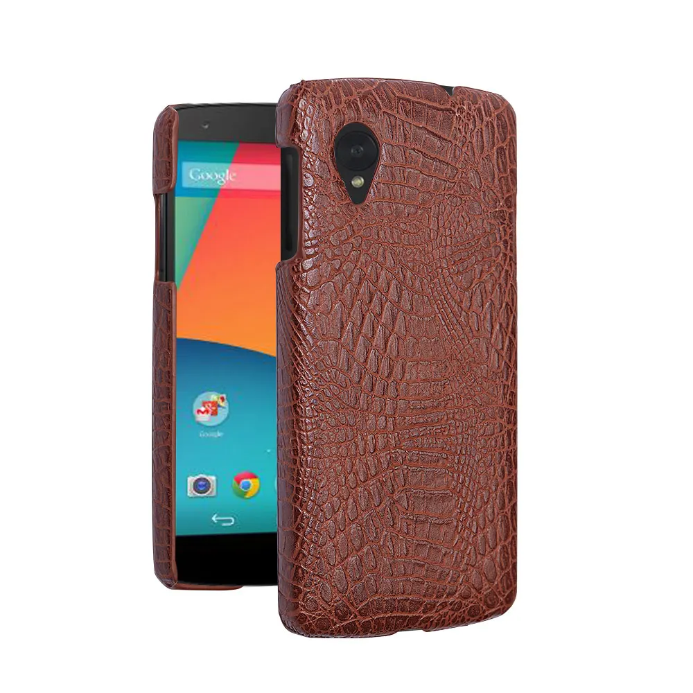 Case For LG Nexus 5 E980 D820 D821 Google Nexus5 Luxury PU leather Crocodile Skin Hard Back Cover Phone Accessories |