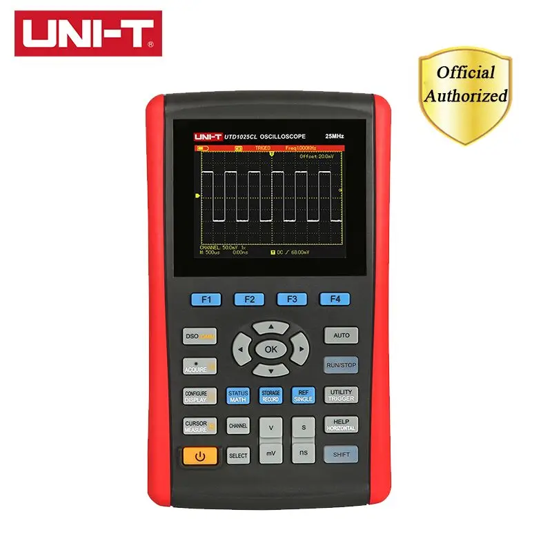 Портативный цифровой осциллограф UNI T UTD1025CL с цветным ЖК дисплеем 3 5 дюйма мини USB 1