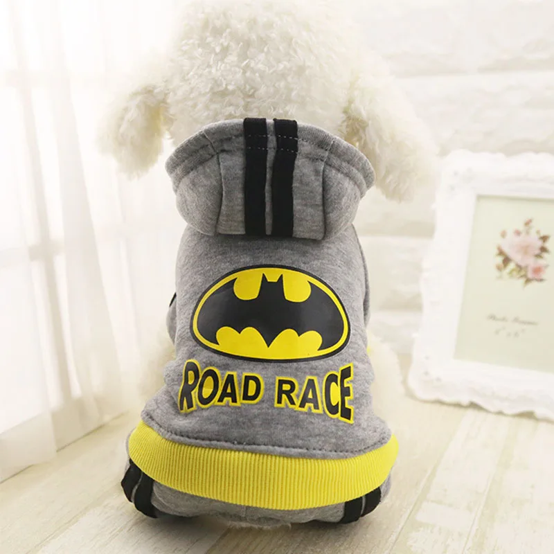 

Warm Pet Dog Clothes for Small Dogs Chihuahua Puppy Clothing Small French Bulldog Justice Bat Pattern Hoodies Pug Costume XS-2XL