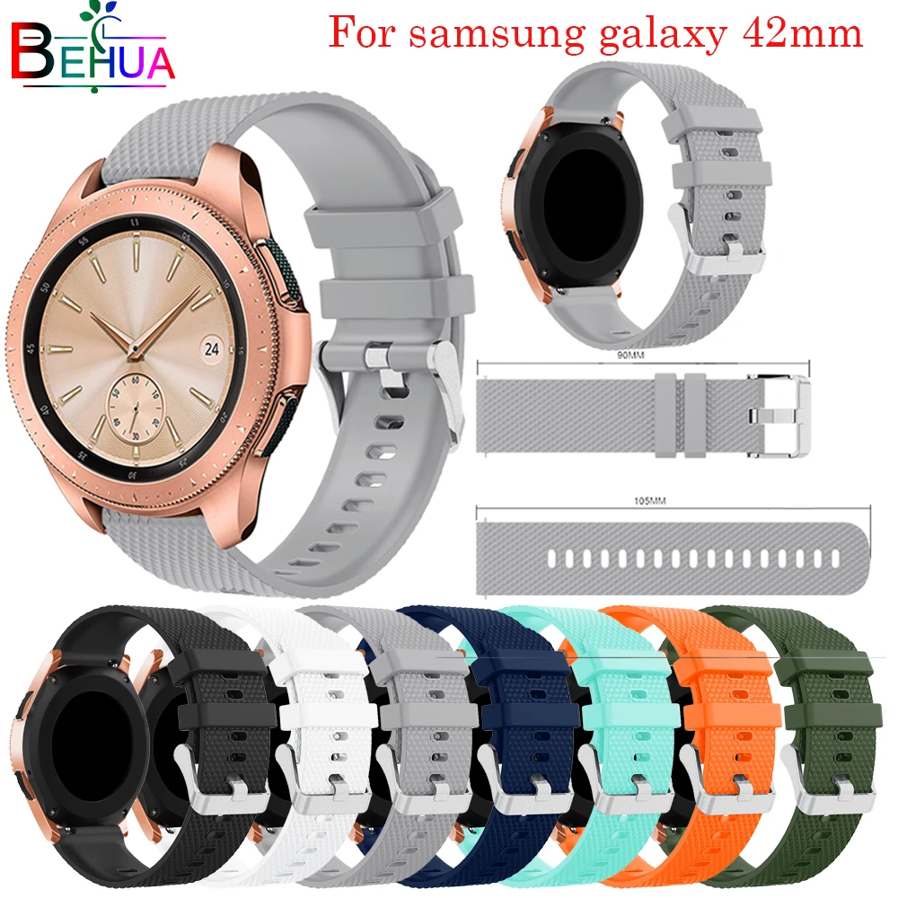

watch band For Samsung Galaxy watch 42mm strap correa Replacement quality Sport Silicone for garmin vivoactive 3 Wristband