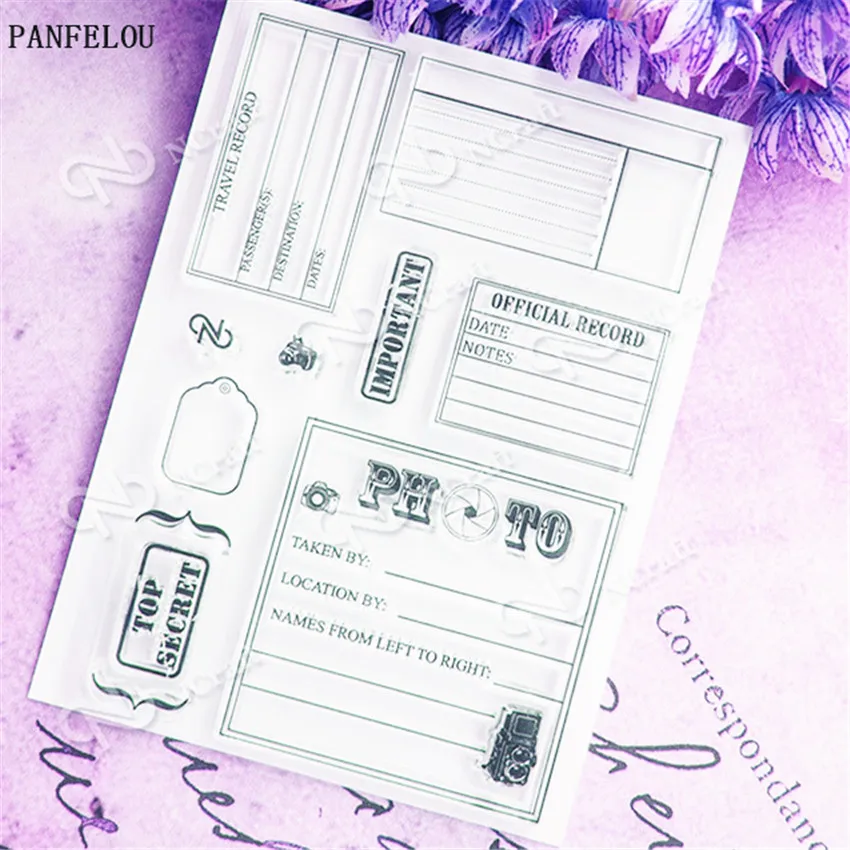 PANFELOU Sticky notes pane прозрачный силиконовый штамп/печать DIY Скрапбукинг/фотоальбом