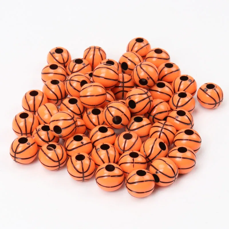 Круглые акриловые бусины для баскетбола 12 мм 40 шт. YKL0354|bead wholesale|wholesale beadsball beads |