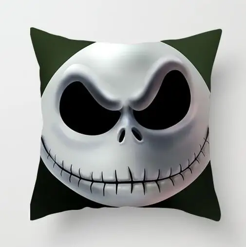 15 ZENGIA Nightmare Before Christmas Cushion cover GHOST Pillow cover Polyester Horror Throw pillows Sofa Decorative Pillow case - Color: 15