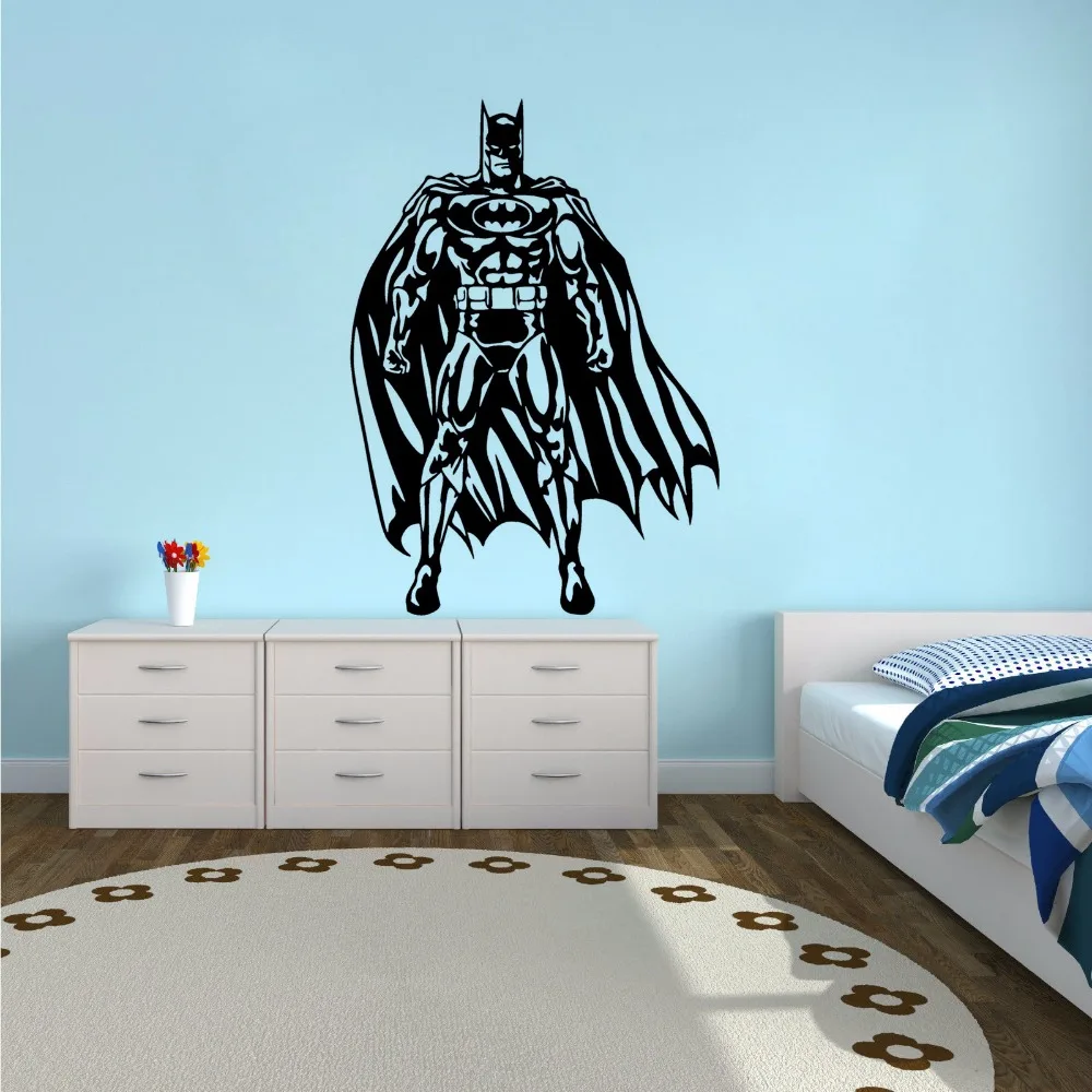 Superhero Batman Vinyl Wall Sticker Kids Playroom Décor Removable Decal Hot Movie Hero Art Murals AZ816 | Дом и сад