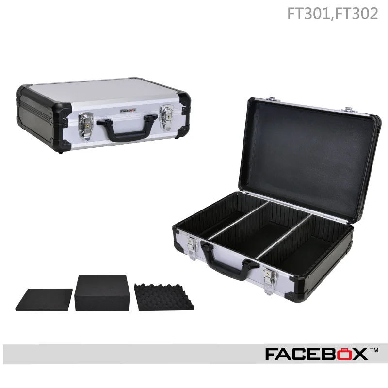 FACEBOX KINGKONG Aluminum Storage Case Tool Big Size Capacity box with Inner Partition High Quality |