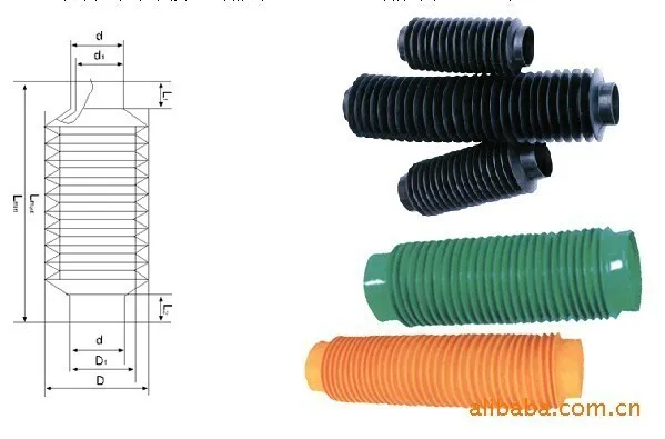 Custom made special screw rod nylon Circular dust proof bellows cover|screw back|screw importerscrew bead |