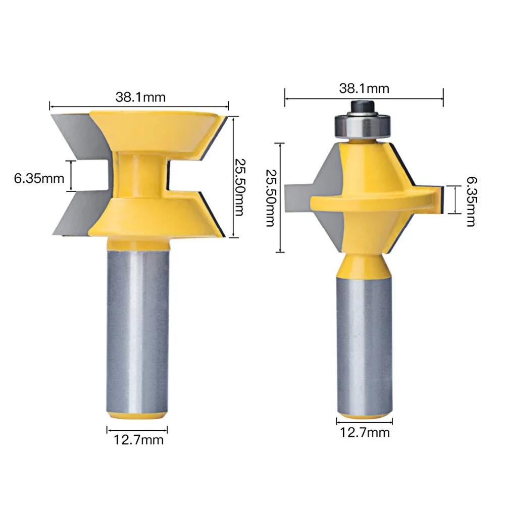 2Pcs 1/2&quot Shank Router Bit Set 120 Degree Woodworking Groove Chisel Cutter Tool/wood milling machinces | Инструменты