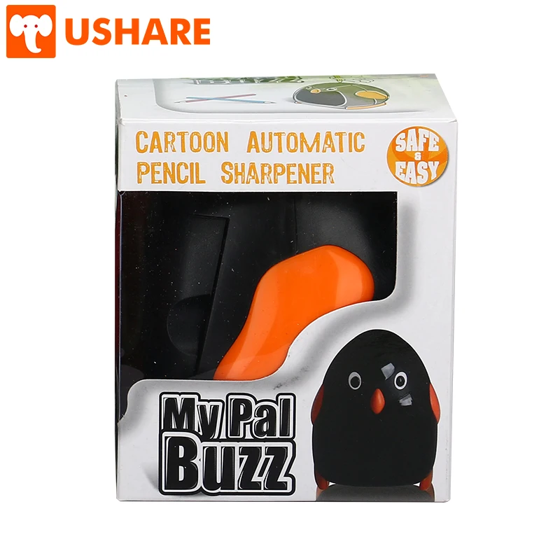 USHARE Kawaii Penguin электрическая точилка для карандашей настольная Студенческая