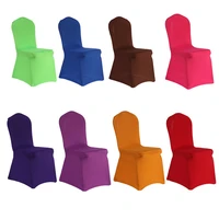 100pcslot wholesale multi color universal stretch chair cover spandex elastic lycra hotel party wedding banquet chair covers