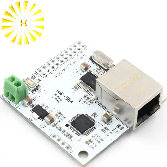 Сетевое реле 28J60 W5100 RJ45 8 каналов 5 В|Интегральные схемы| |