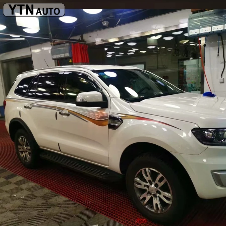 Пользовательские автомобильные наклейки аксессуары модифицированные наклейки 2 шт. гоночная Боковая дверь линия талии юбка автомобильные наклейки для ford everest SUV 2013