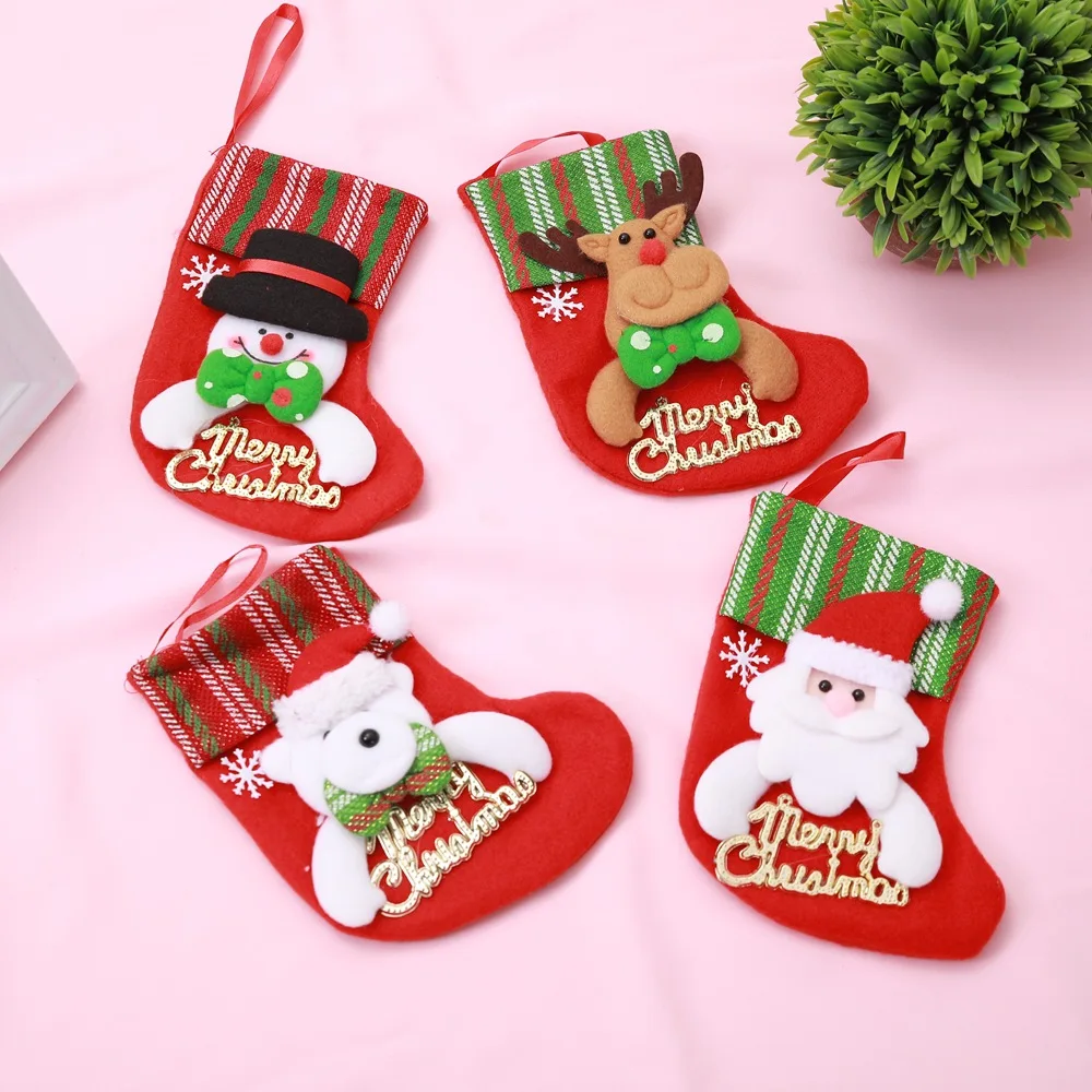 1PC12styles рождественские чулки висячие украшения рождественской елки Новогодняя
