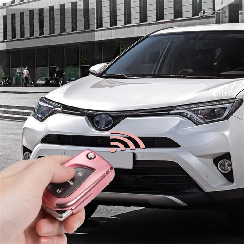 

Car Styling For Toyota Auris Corolla Avensis Verso Yaris Aygo Scion TC IM 2015 2016 Flip Key Shell Car Remote Key Cover Case