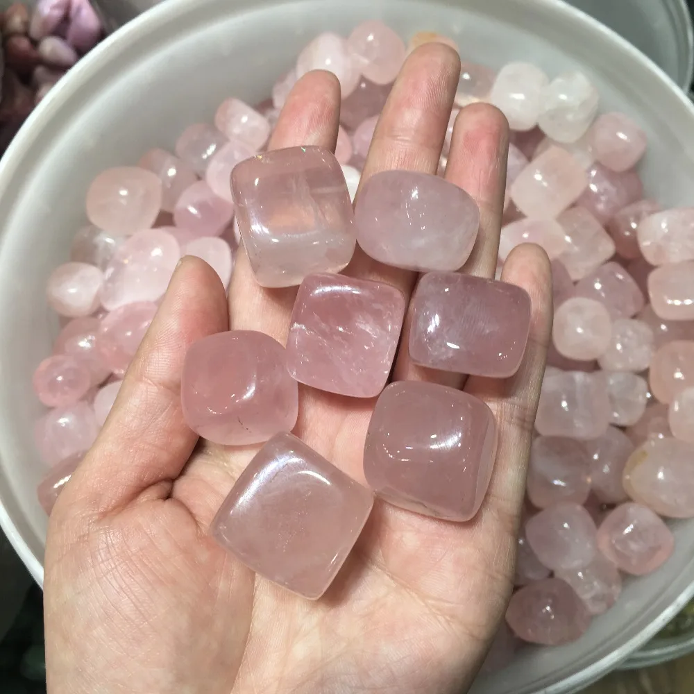 Натуральный розовый кварцевый кристалл Полированный камень исцеление|Камни| |