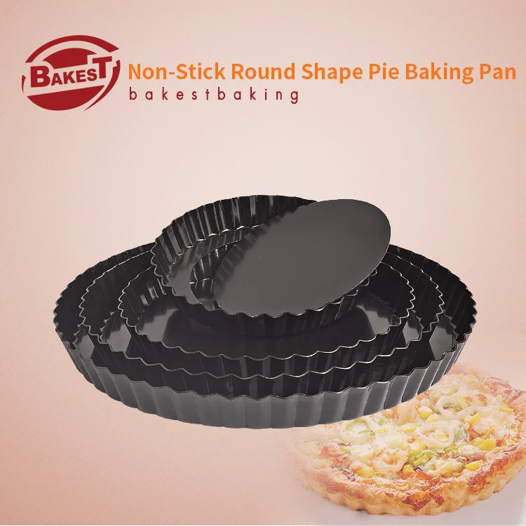 BAKEST антипригарная круглая форма для выпечки пиццы со съемным дном стандартный