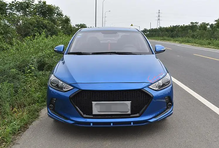 Для hyundai Elantra- гоночные грили сотовая сетка Передняя гоночная решетка черный передний бампер модифицированная для Elantra