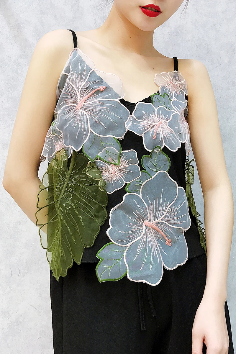 Женская кружевная кофта ALPHALMODA в гонконгском стиле ретро с 3D узором летняя