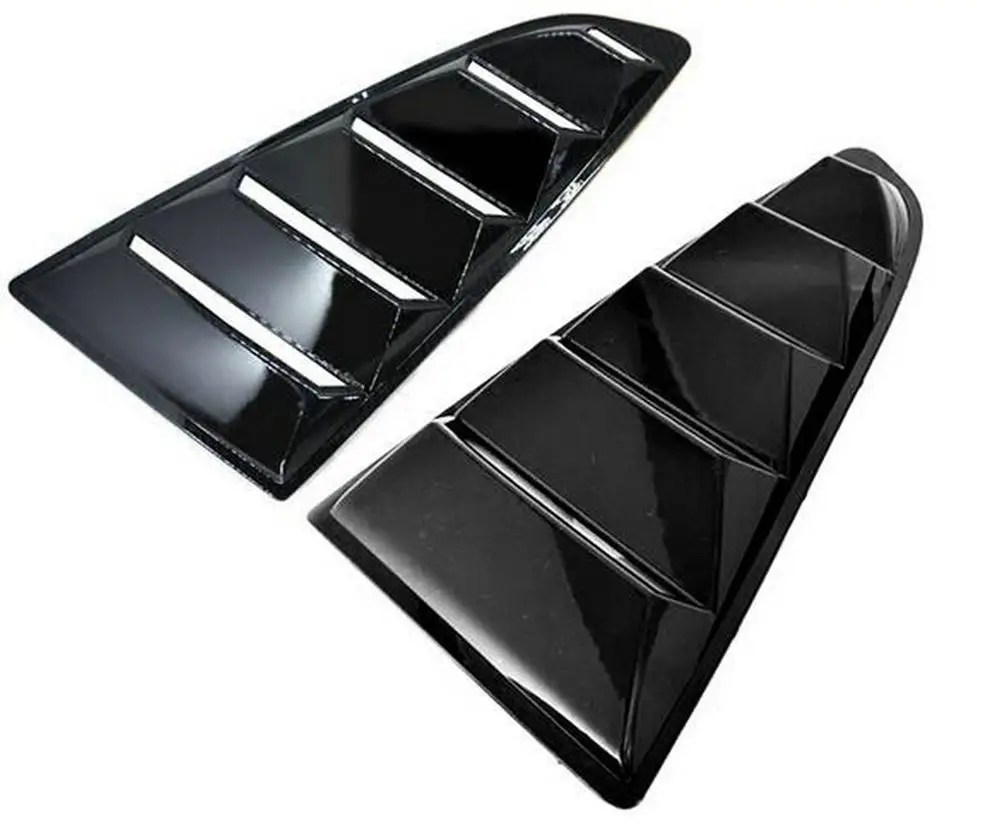 TYPE-B(ABS black) ABS/углеродного волокна вид заднего лобового стекла авто боковое окно автомобиля крышка для- Ford Mustang Body kit панель с прорезями на окно гоночная отделка - Цвет: TYPE-B(ABS black)