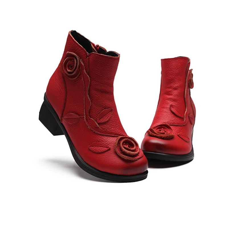 Женские ботильоны на толстом каблуке с молнией сбоку Осень-зима Size35-42NEW | Обувь