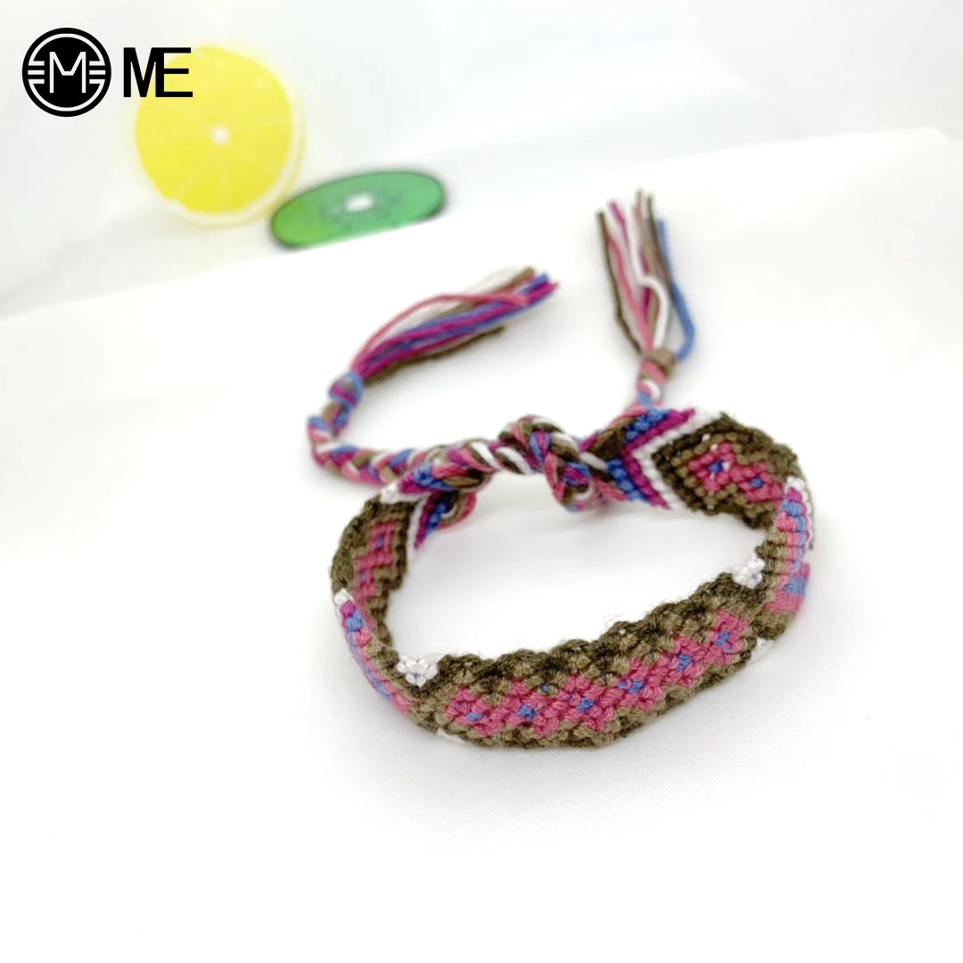 New Boho Hand Weave Braided Bracelet For Women Bohemian Cotton Rope Charm Bracelets Friendship Gift Vintage Jewelry | Украшения и
