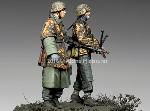 Набор Хансен на колышке 1/35 кг № 1 2 фигурки модель солдата GK из смолы военная тема