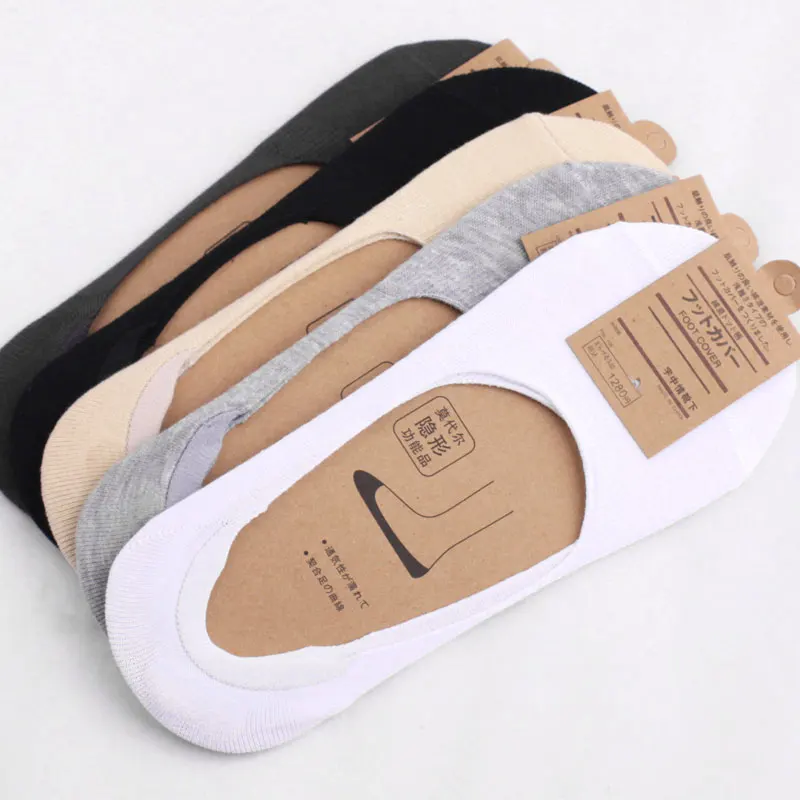 Shallow mouth slip silicone invisible chausette summer thin socks Doug shoes men's deodorant low boat sox male socken calcetine