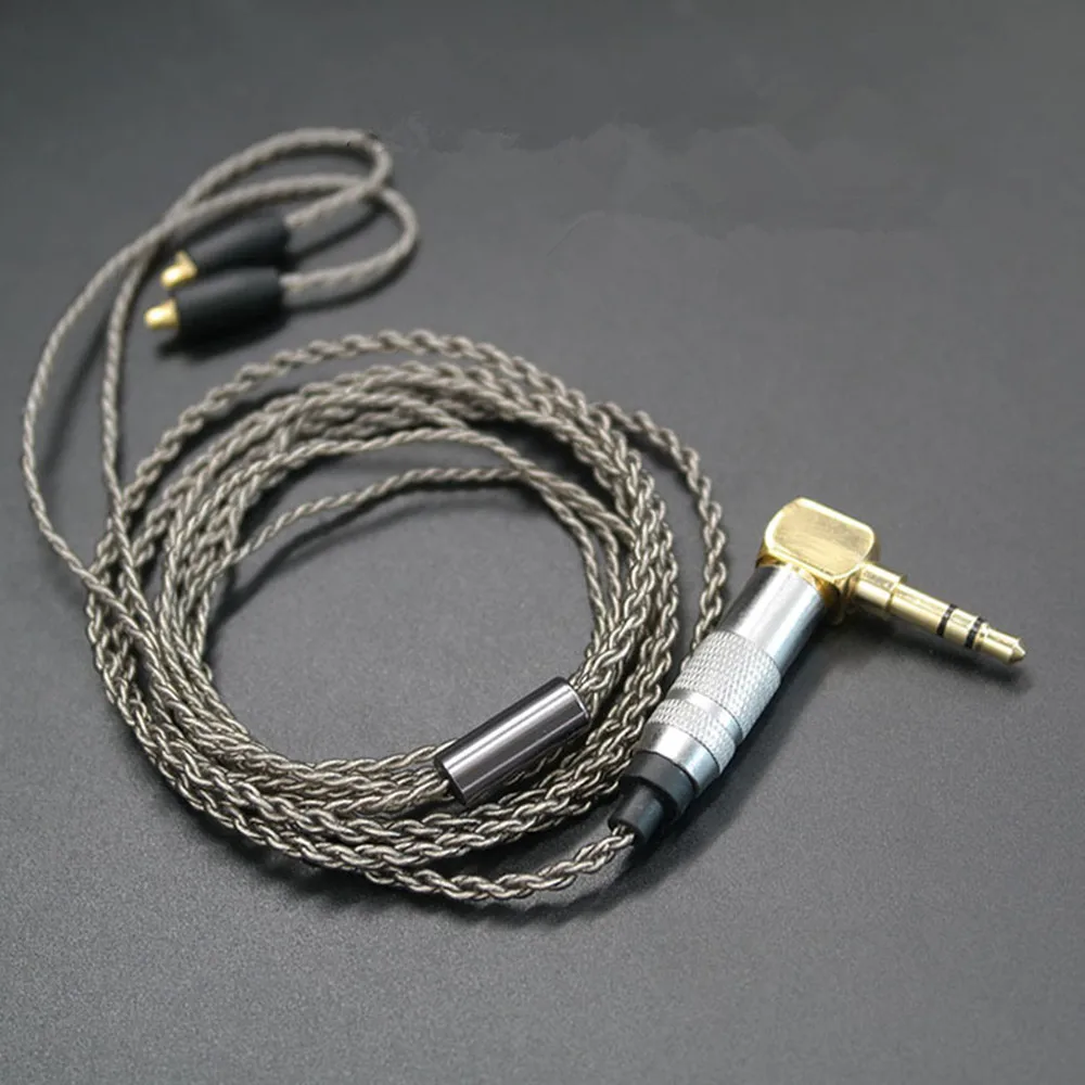 Replacement DIY Upgrade Cable MMCX Silver Plated Wire Cords Line for Shure SE215 SE315 SE425 SE535 SE846 UE900 Earphones | Электроника