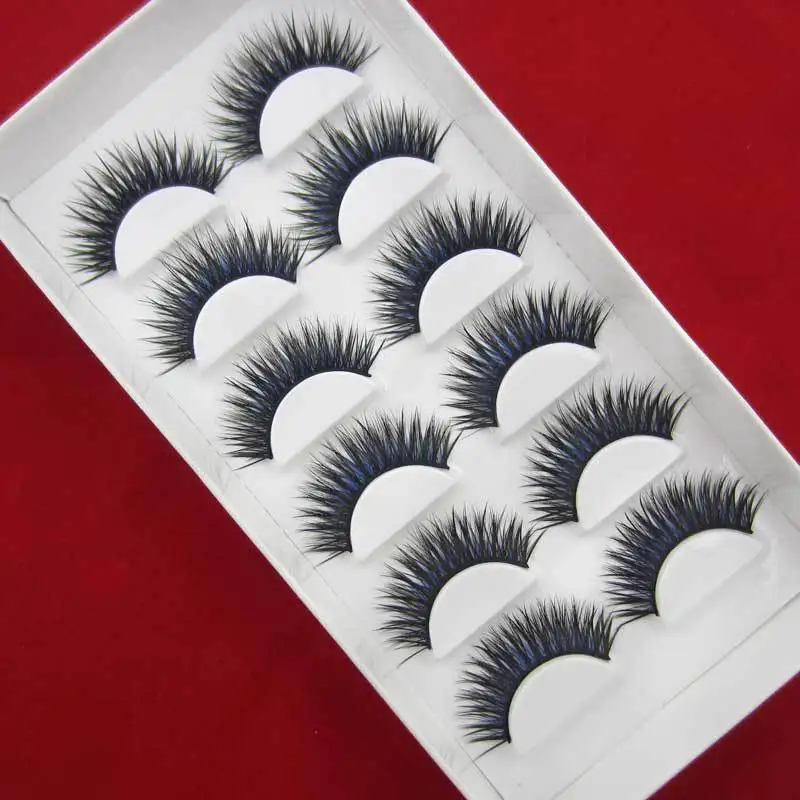 Распродажа! Черные и синие ресницы C CURL толщина 0 07 мм Длина 15 6 пар/лот | Красота