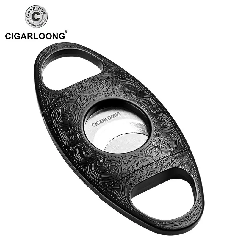 1-2 CIAGARLOONG горячая Распродажа, ножницы для сигар, металлическая открывалка для сигар, нержавеющая сталь, двойное лезвие, портативный резак для сигар - Цвет: 1-2