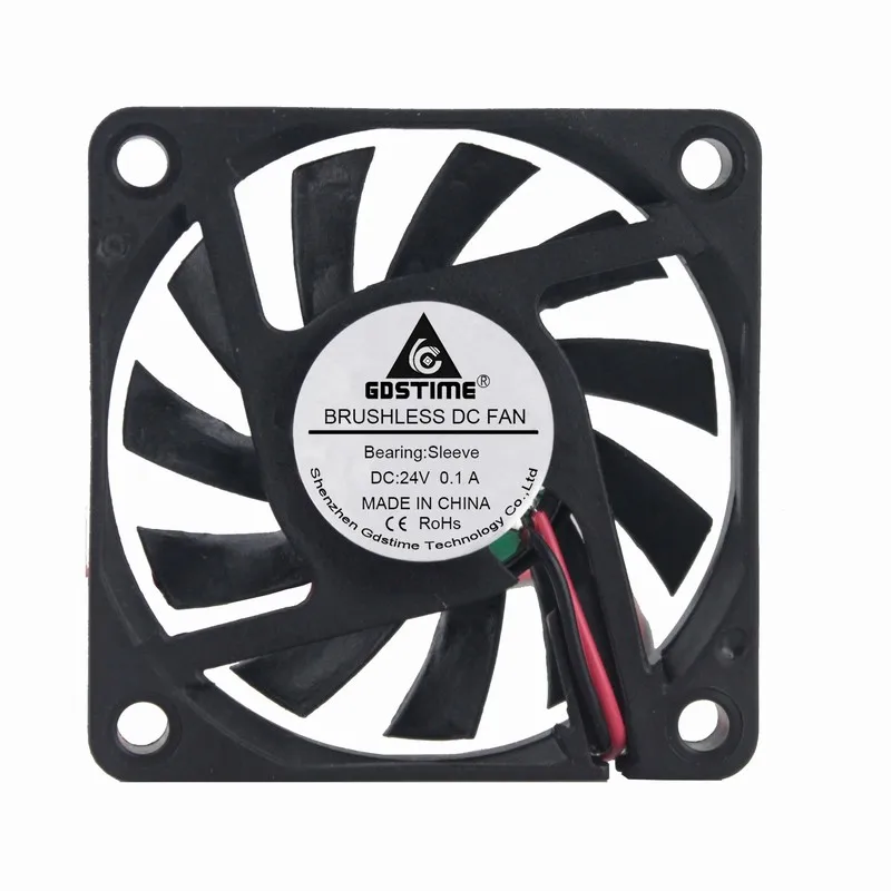 Вентилятор охлаждения для ПК Gdstime DC 24V 2Pin 60mm x 10mm 6010 5 шт.|cpu fan|fan for pccooler motor |