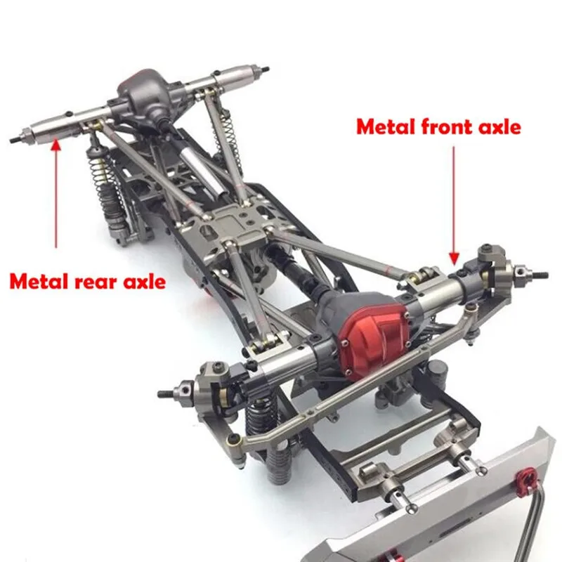 

AXSPEED 1/10 RC Crawler Car Full Alloy Front And Rear Axles For Wraith 90018 Axial Free Shipping