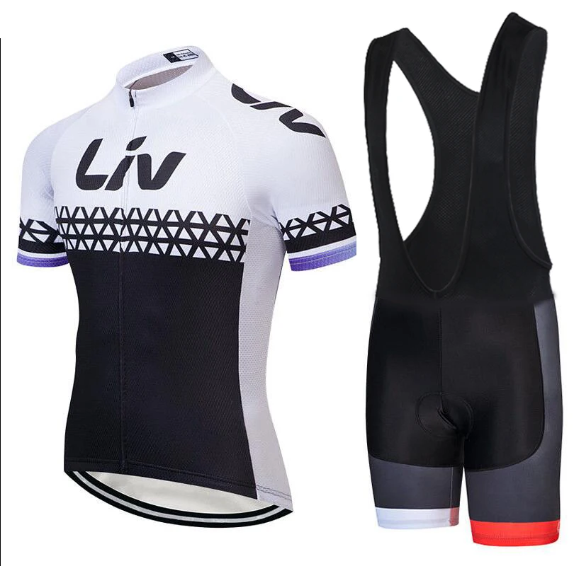 Bib Shorts suit liv летний короткий рукав Велоспорт майки костюм велосипедиста MTB Одежда быстросохнущая гоночная велосипедная одежда Ropa Ciclismo - Цвет: Bib Shorts suit
