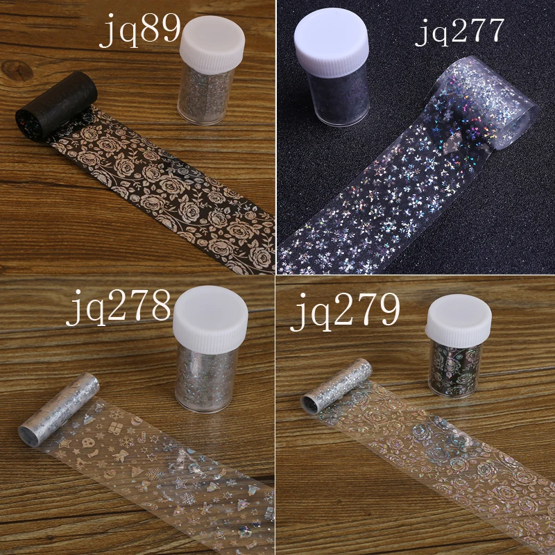 100*4cm Shiny Holographic Laser Christmas Snowflake DIY Nail Foil Art Transfer Sticker Decals Manicure Tools | Красота и здоровье