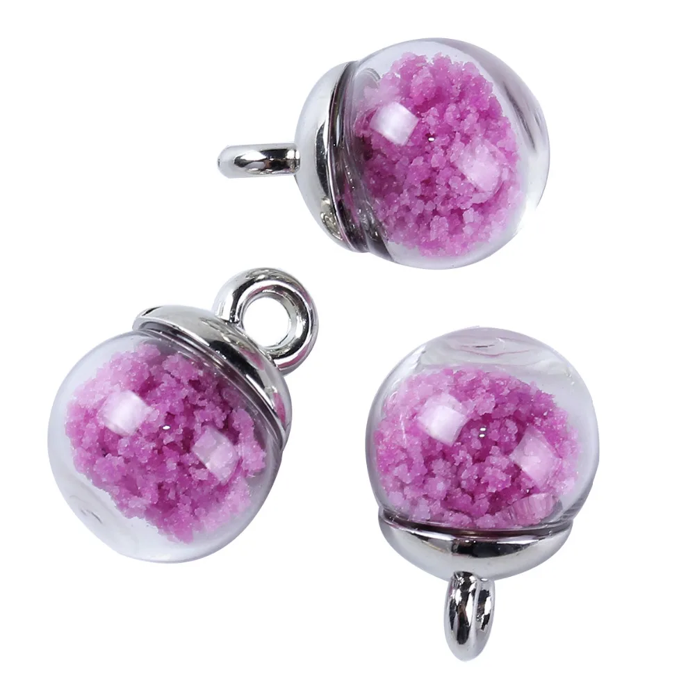 DoreenBeads DIY стеклянный шарик-амулет кулон Прозрачный Многоцветный прозрачный светится в темноте результаты 17 мм(5/") x 12 мм, 10 шт